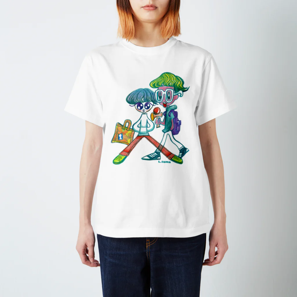 えるたまのけん玉少年 スタンダードTシャツ