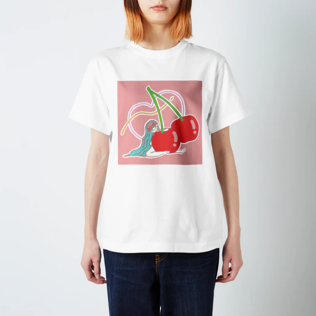 りなけらとぷすのdoki×2 さくらんぼちゃん Regular Fit T-Shirt