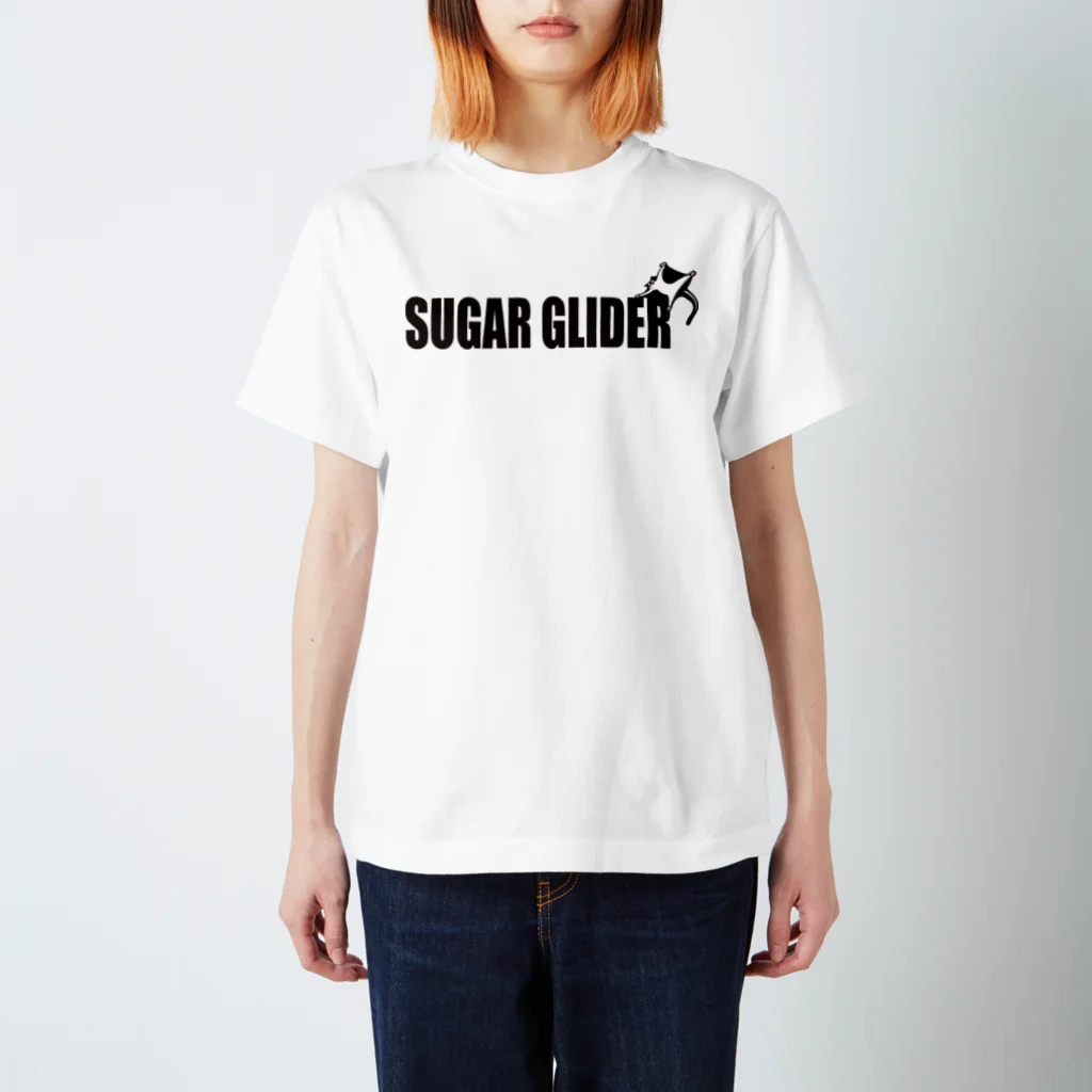 JD-WorxのSUGAR GLIDER「フクロモモンガ」（黒文字） スタンダードTシャツ