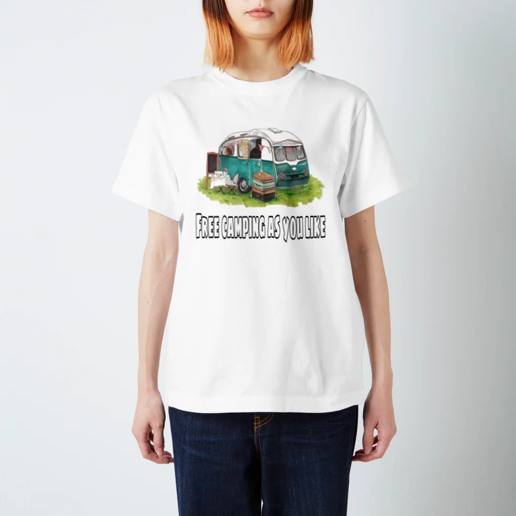 Dreams for the futureのFREE CAMPING AS YOU LIKE スタンダードTシャツ