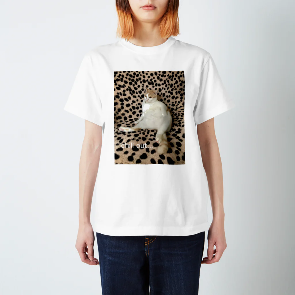 sky0696のchill out cat Regular Fit T-Shirt