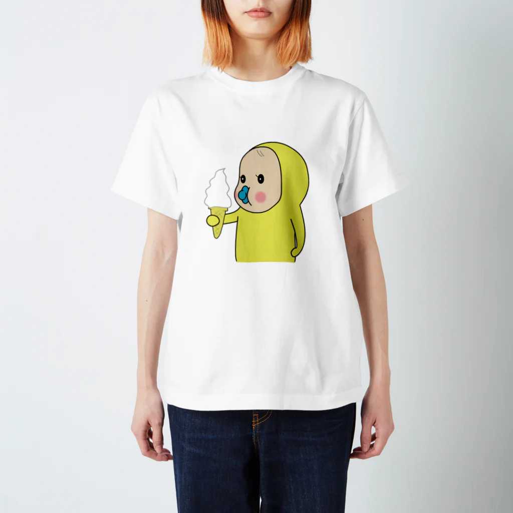 イエローロンパースのめめたん　ペロペロTシャツ スタンダードTシャツ