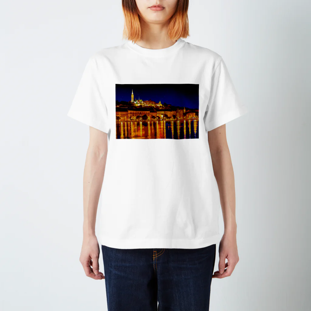 GALLERY misutawoのハンガリー ブダペストの夜景 Regular Fit T-Shirt