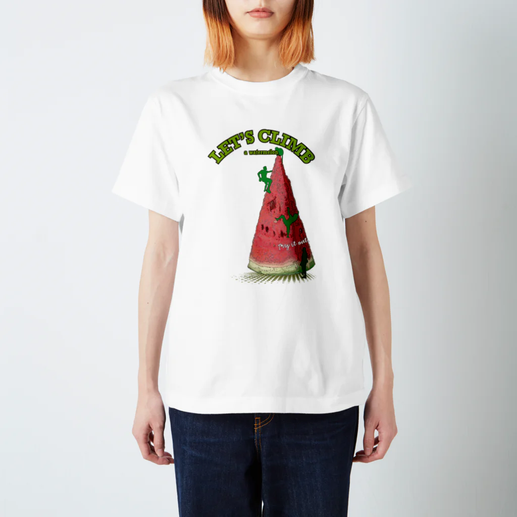 HIGEQLOのClimbing watermelon Regular Fit T-Shirt