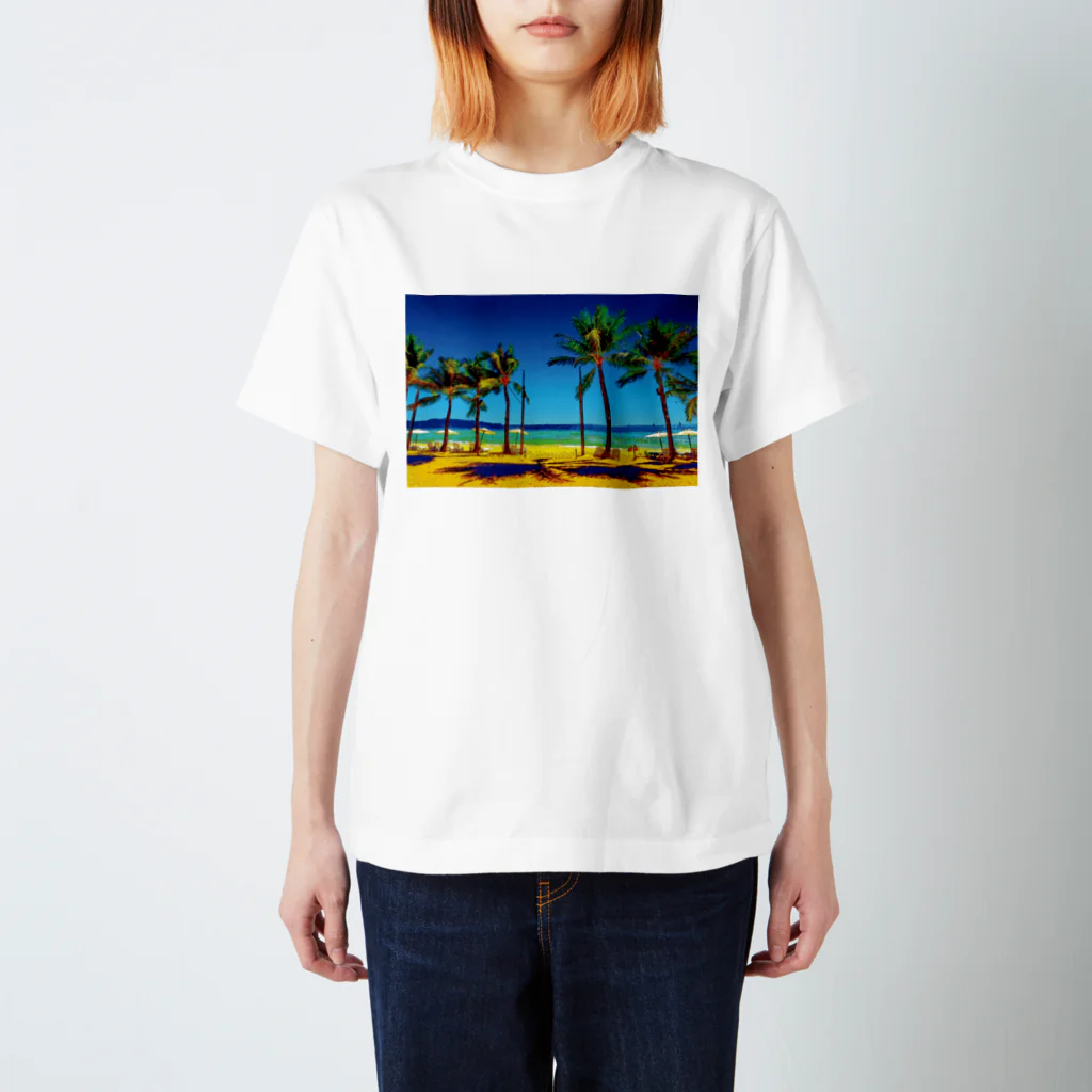 GALLERY misutawoのフィリピン ボラカイ島のビーチ スタンダードTシャツ