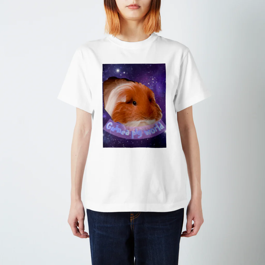 わいわいもるもっとの宇宙モルモット スタンダードTシャツ