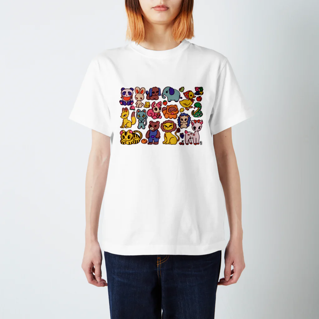 中村杏子のデフォルメどうぶつ Regular Fit T-Shirt