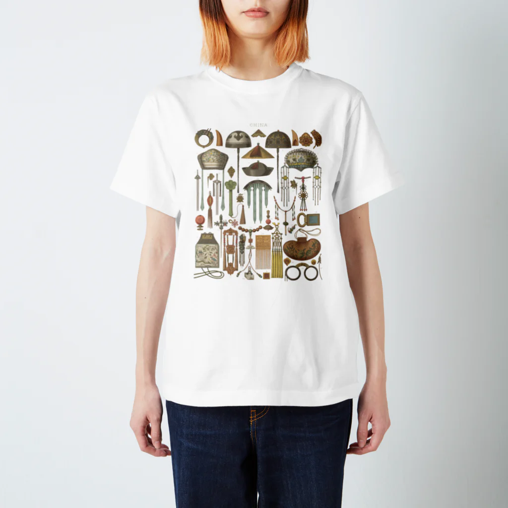 古書　天牛書店の中国の装飾品＜アンティーク・イラスト＞ Regular Fit T-Shirt
