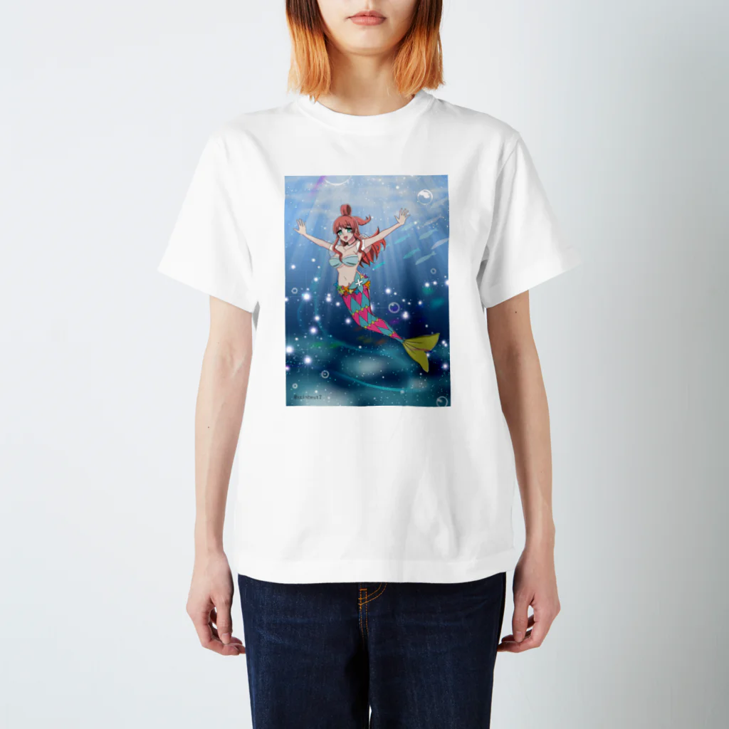 夜想明【LINEスタンプ・BOOTH販売中】のアクシスベストトゥルース「人魚姫」 スタンダードTシャツ