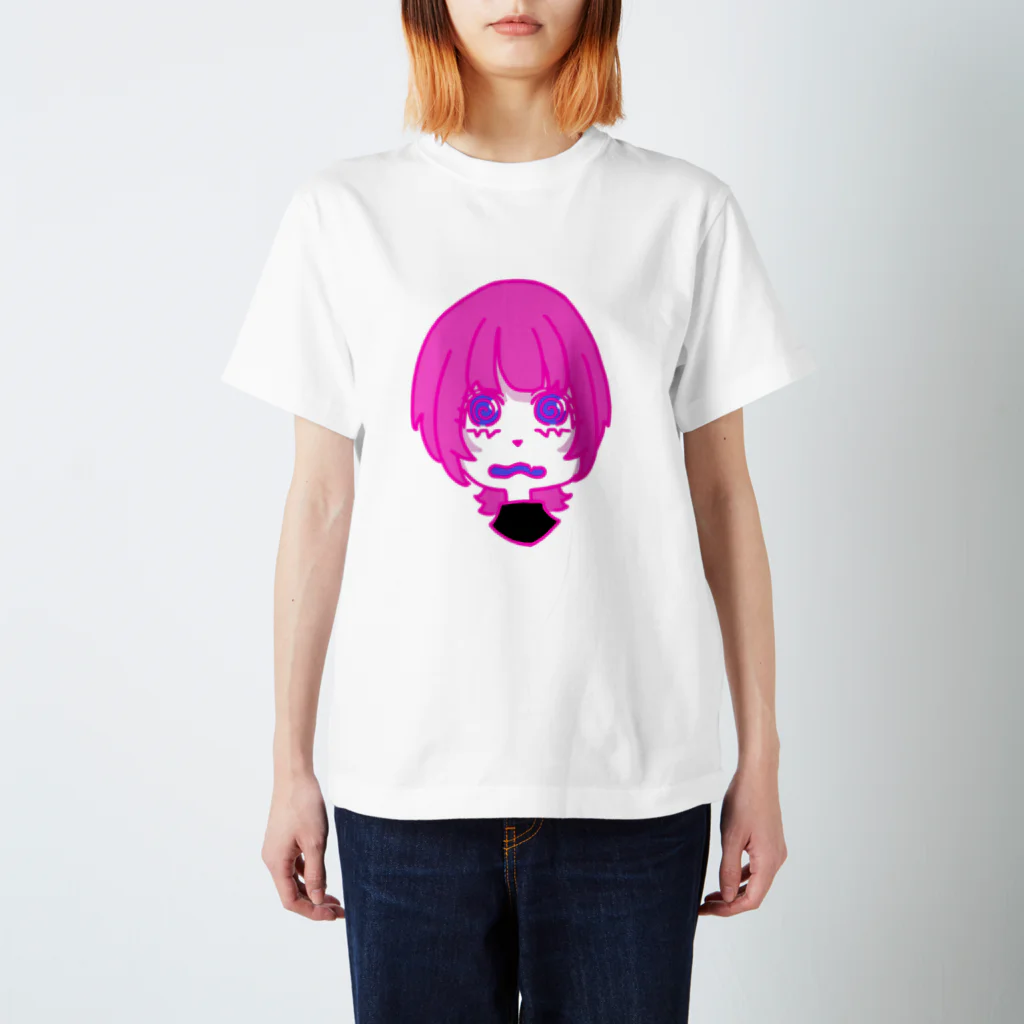 シロクマPRのPink-Chan スタンダードTシャツ