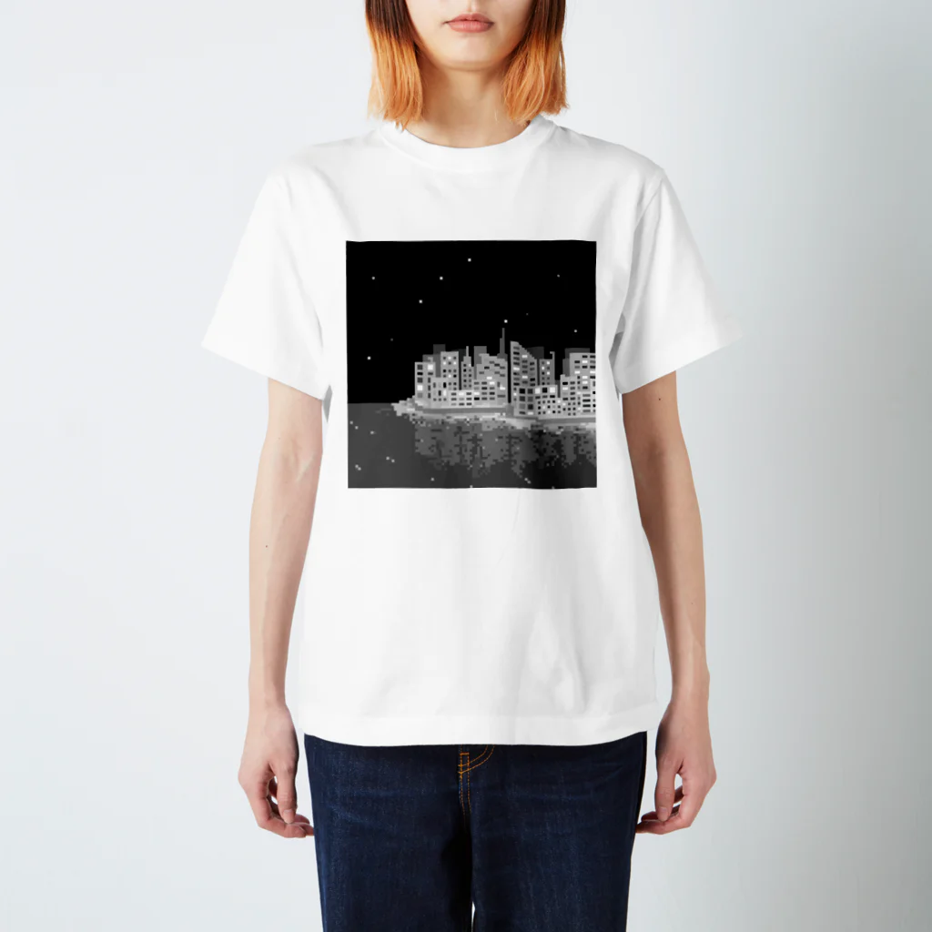 満園 夏雨の海と夜景 スタンダードTシャツ