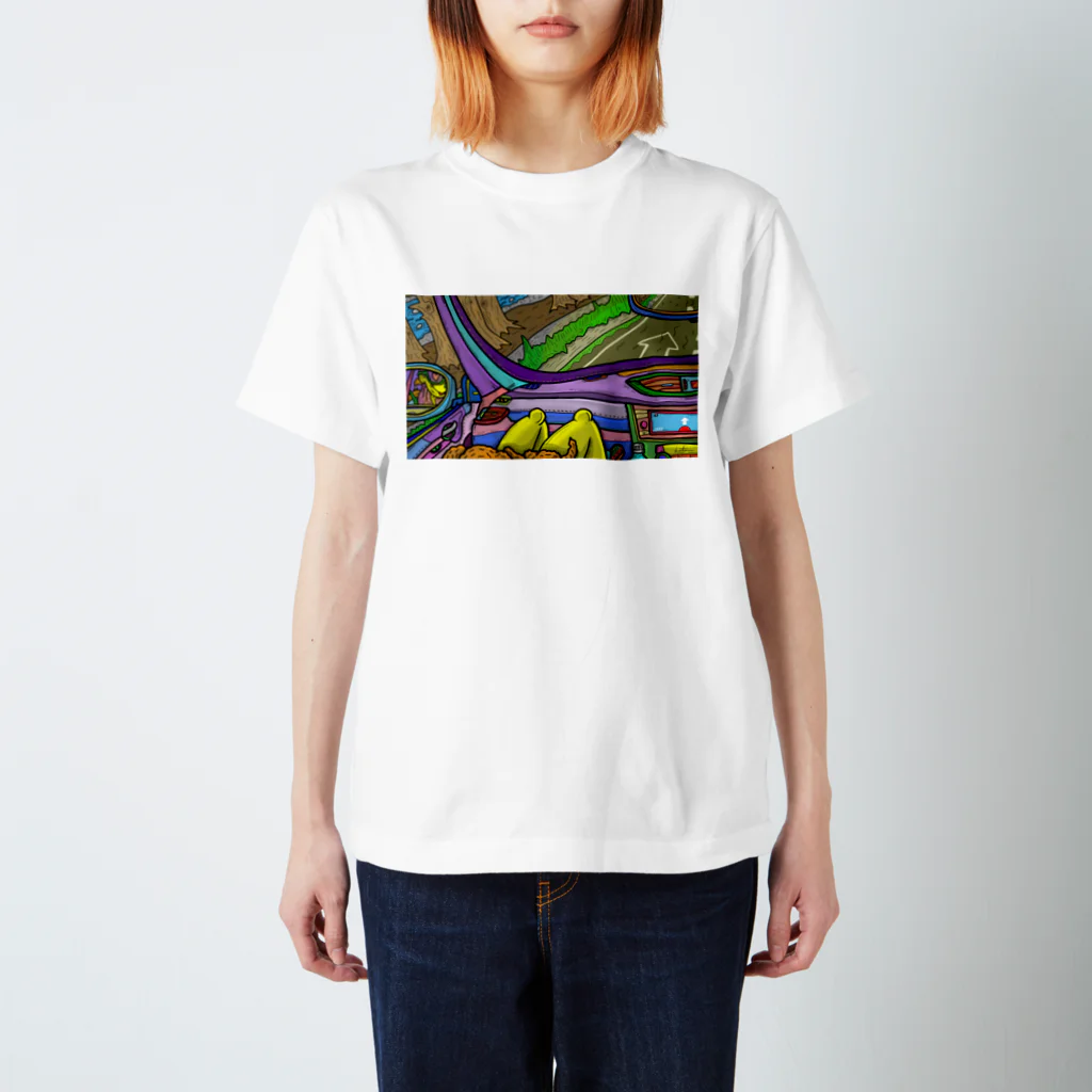 khdrawingの助手席からの景色 スタンダードTシャツ