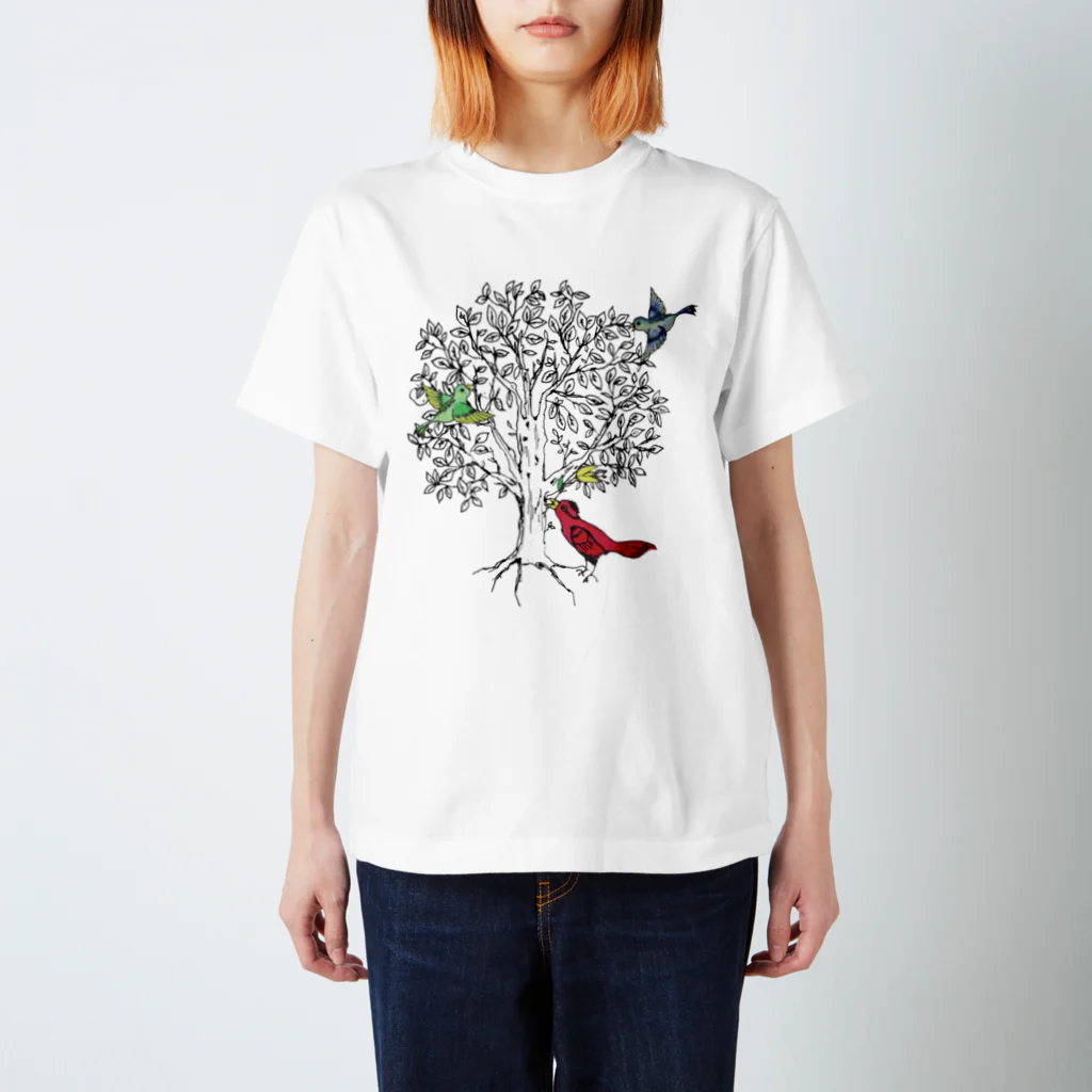 その　ふぃりあ　うーにかのbird tree Regular Fit T-Shirt