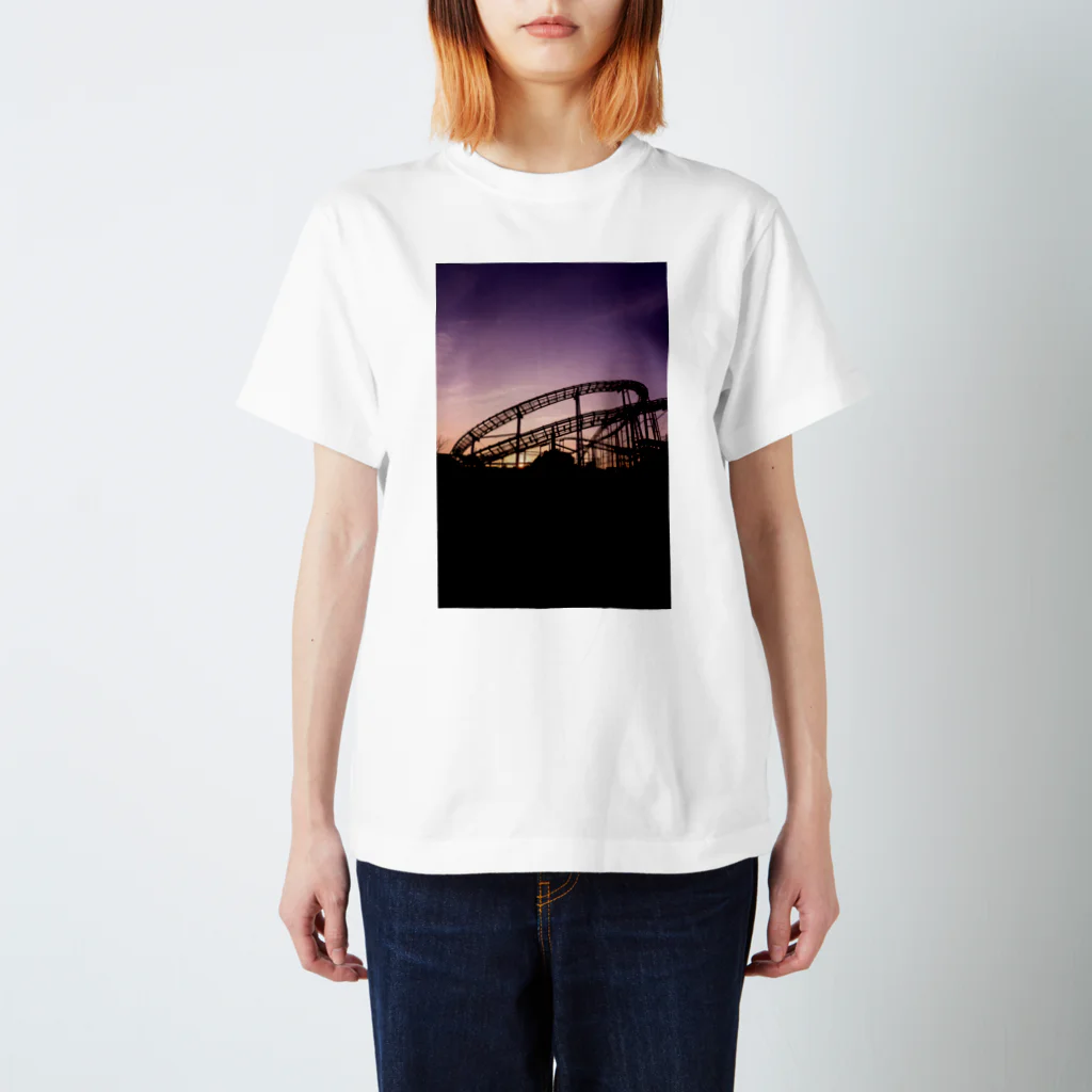 写真プリントの夕暮れシルエット スタンダードTシャツ