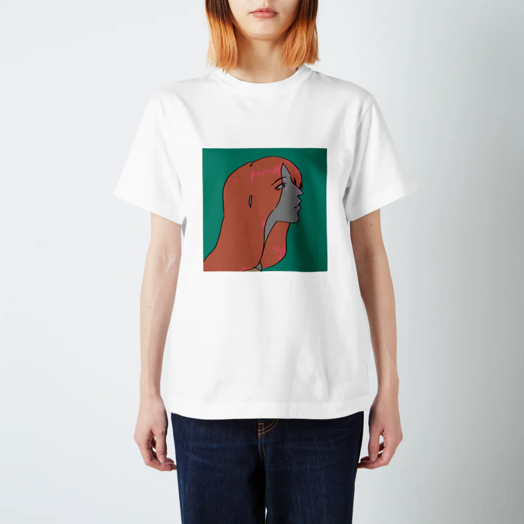 雨宿りの赤髪女の子 Regular Fit T-Shirt