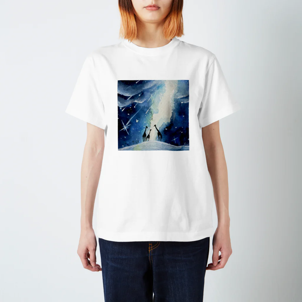 きりんとうの小さな夜空絵No.11 Regular Fit T-Shirt