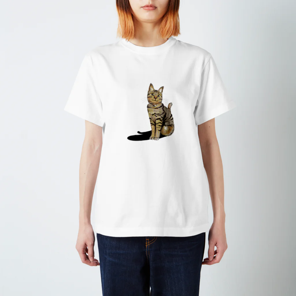 キン町の夏～デザイン工房屋～のモデル猫「上原サラ」 スタンダードTシャツ