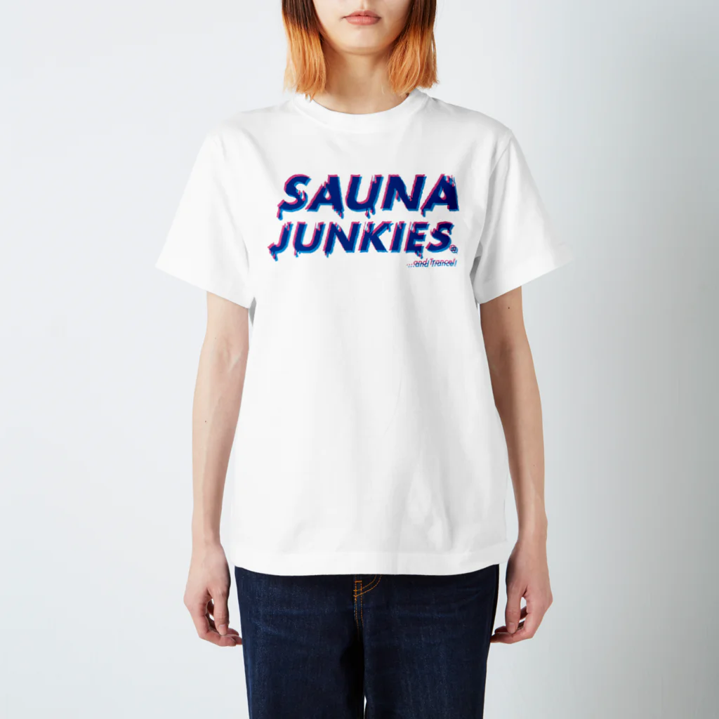 SAUNA JUNKIES | サウナジャンキーズのメルティー・ロゴ(トランスカラー/白) スタンダードTシャツ