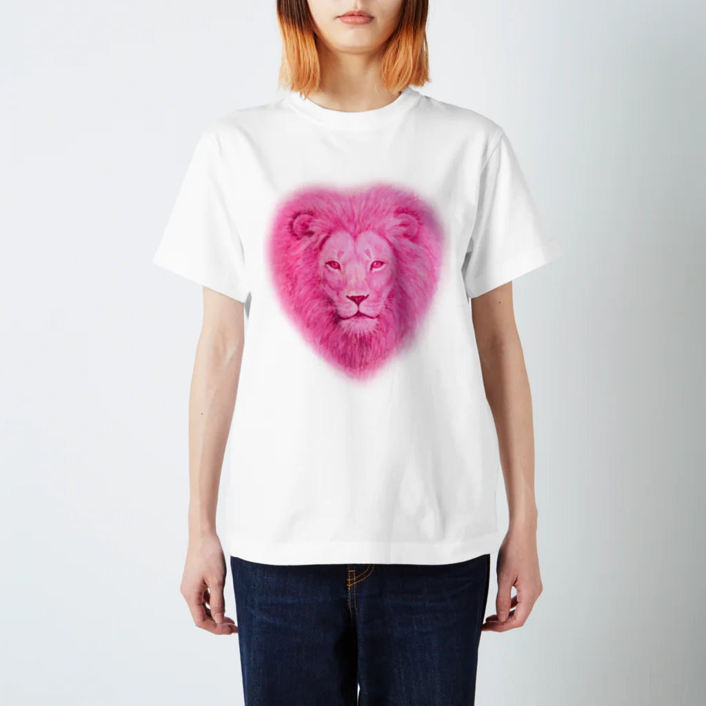 alpacca-creativeのlove_lion_face スタンダードTシャツ