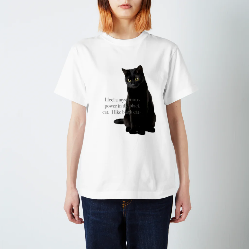 サバミケ、茶トラ、鍵しっぽ。の黒猫大好き Regular Fit T-Shirt