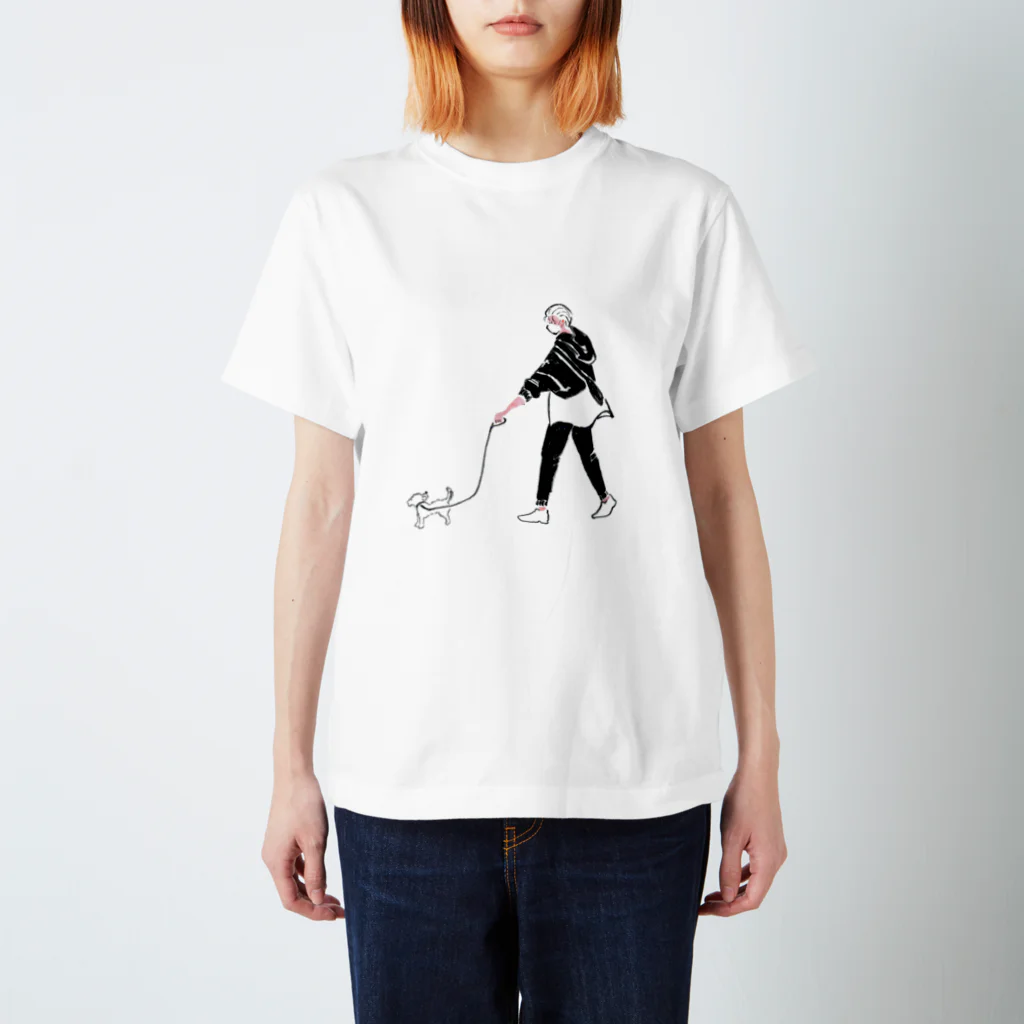MSM Illustrationのいぬのさんぽ Regular Fit T-Shirt