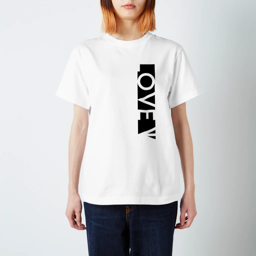 YükaCh!ka(ユカチカ)のLOVE←白抜き Regular Fit T-Shirt