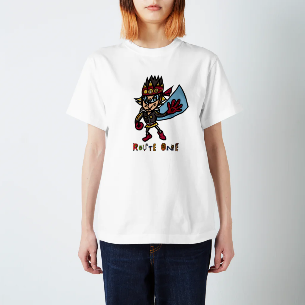oekaki/ROUTE ONEの地王★天魔くん Regular Fit T-Shirt