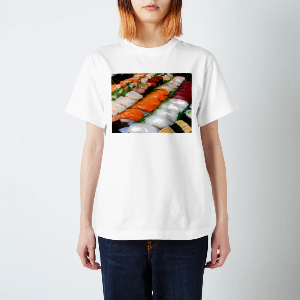 ねこらぶらぶこ♡のI❤️SUSHI スタンダードTシャツ