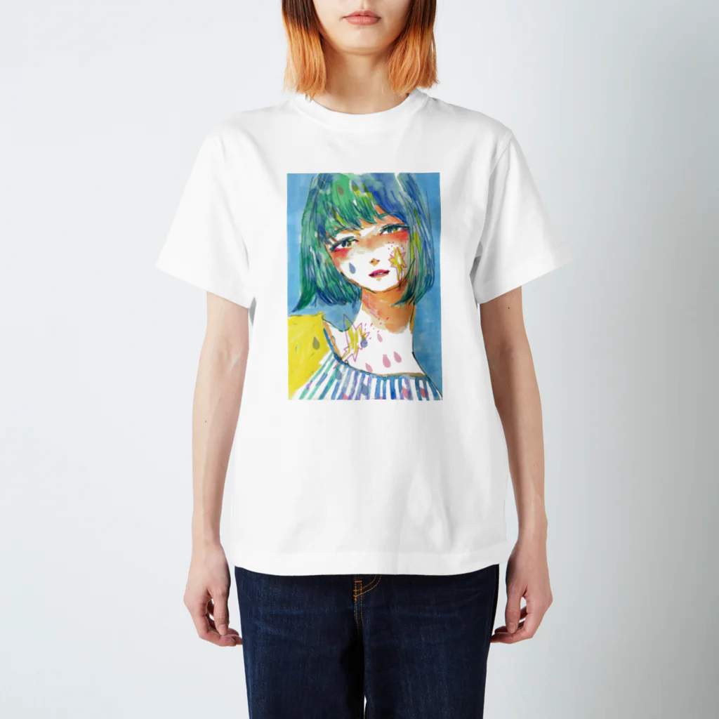 福井伸実の青と星の彼女 Regular Fit T-Shirt