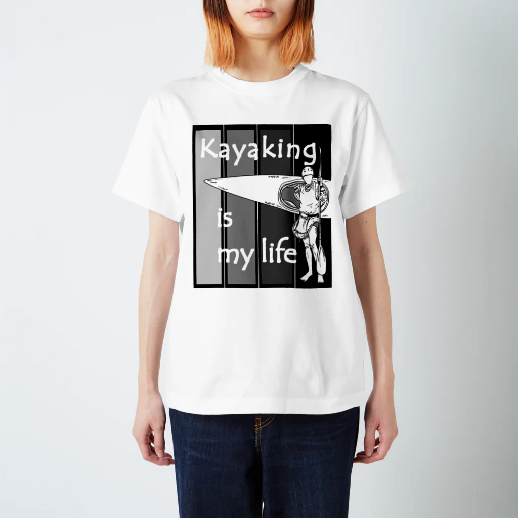 CK & outdoorマガジン店のカヤックkayaking is my life スタンダードTシャツ