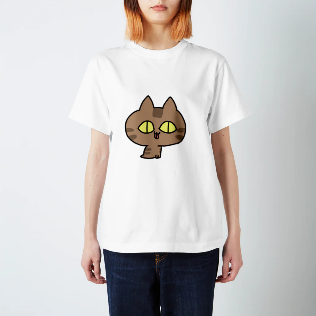 えじ。の表情豊かなネコちゃん スタンダードTシャツ