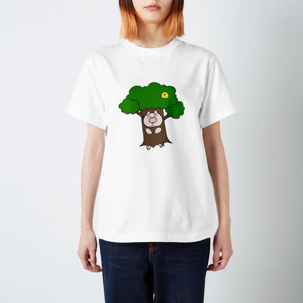 3びきのぶたさんのポムポの樹 Regular Fit T-Shirt