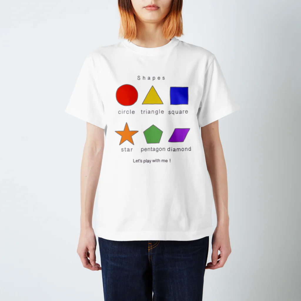 Serendipityのこどもと遊べる！学べるTシャツ 図形(英語) Regular Fit T-Shirt