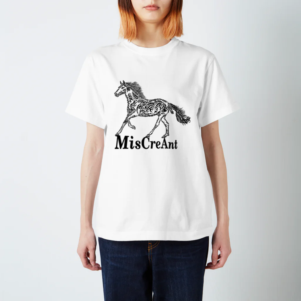 MisCreAntミスクリアントのトライバル馬 Regular Fit T-Shirt