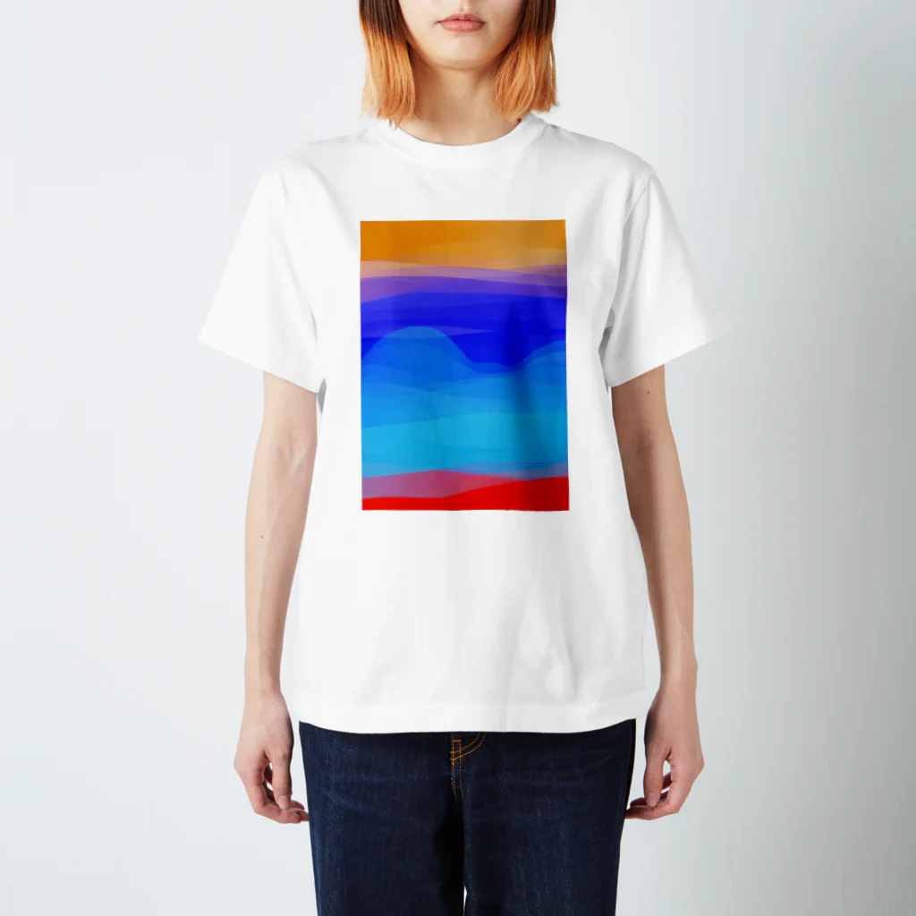 >>>>> Abstractive SERIES <<<<<のwave Regular Fit T-Shirt