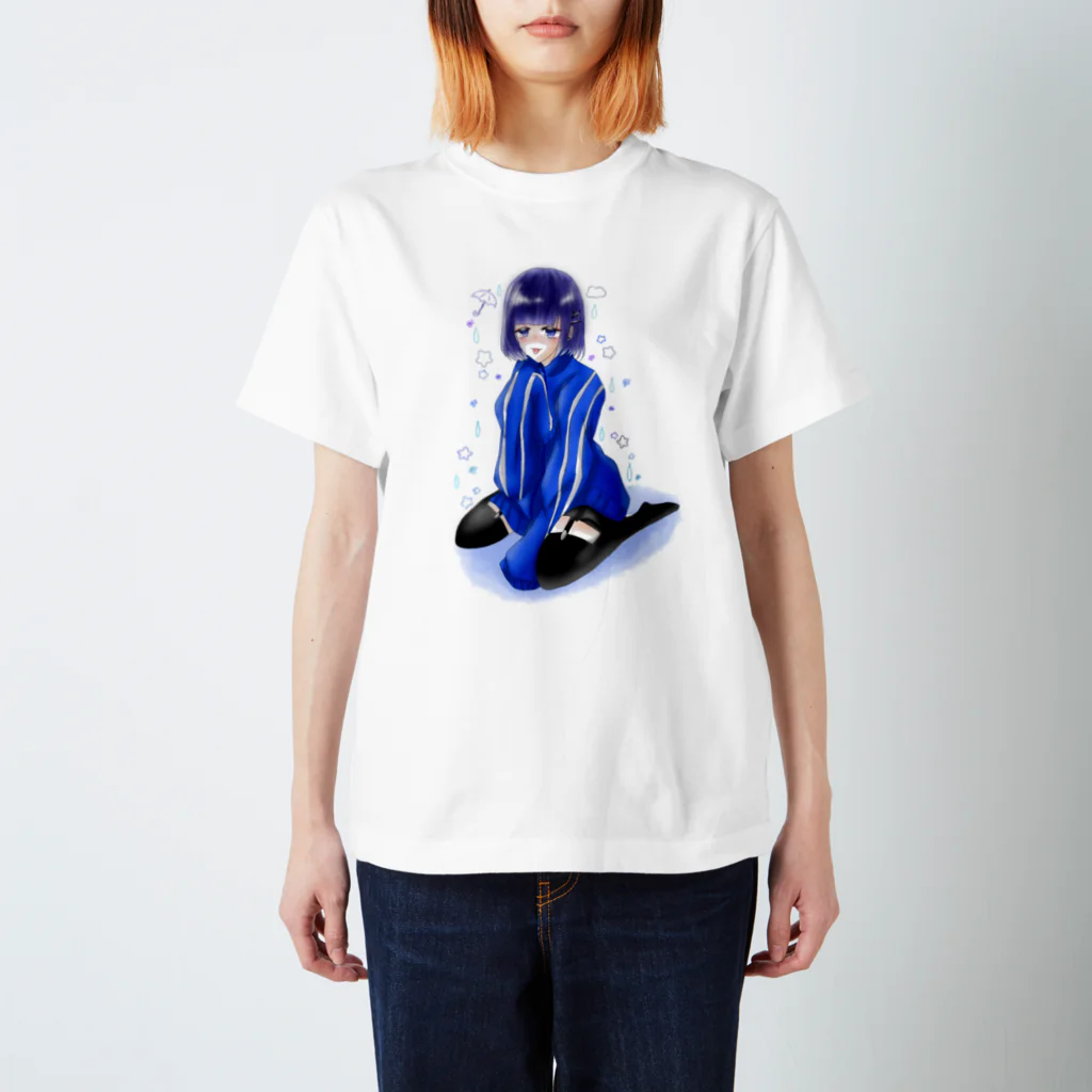 AQUAの涙の雨と星 地雷女子 Regular Fit T-Shirt