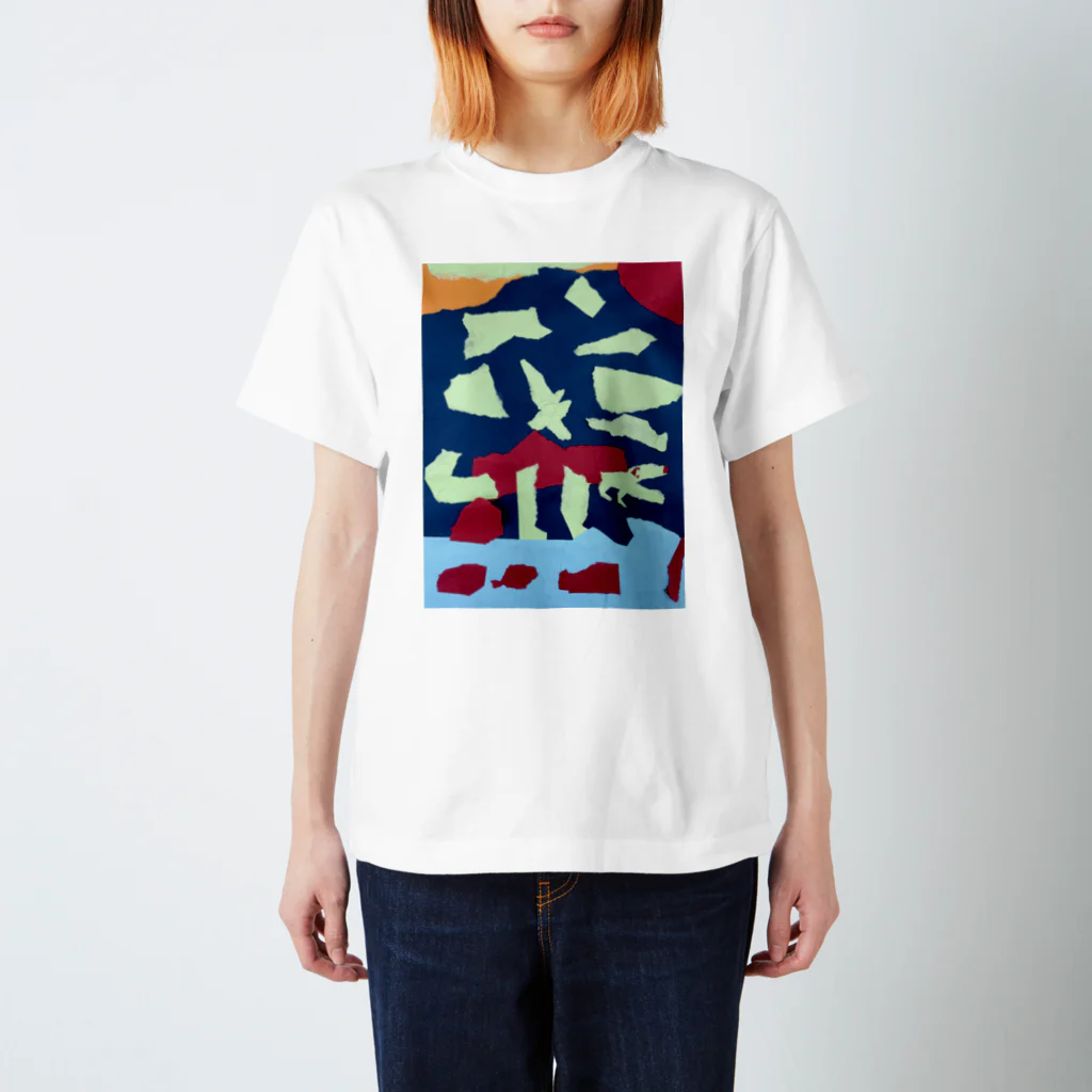 Hummingbirdの恐竜の世界の夜 スタンダードTシャツ