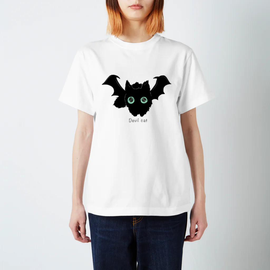 amemugi（あめむぎ）の悪魔みたいな猫 スタンダードTシャツ