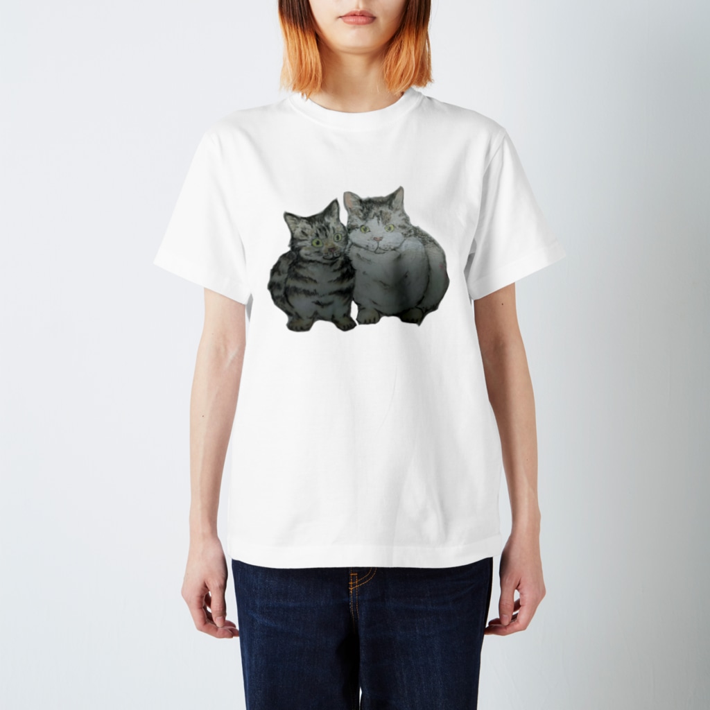 ハチワレ屋の手描き風猫シャツ Regular Fit T-Shirt