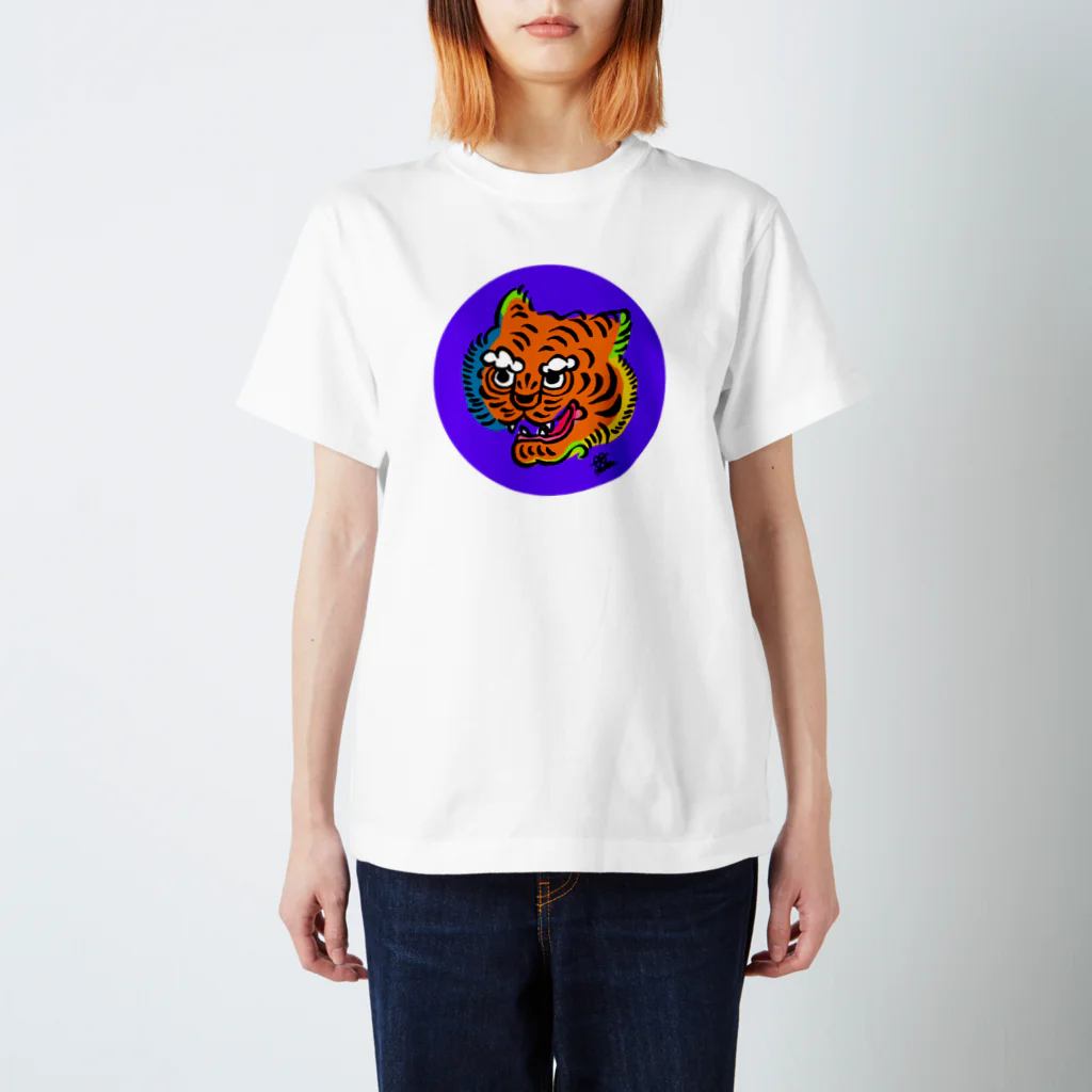 MiwolaboのTiger face ネオン スタンダードTシャツ