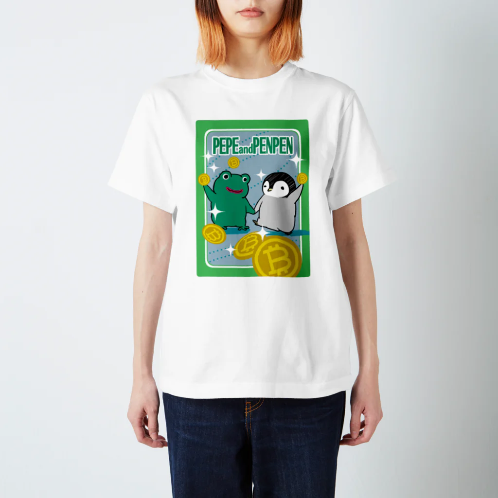 皇帝ペンギンのペンペンのRarePepe【Pepe&Penpen】 Regular Fit T-Shirt