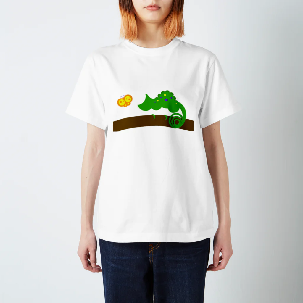 汁粉バーガーのぬきあしさしあしカメレオン スタンダードTシャツ