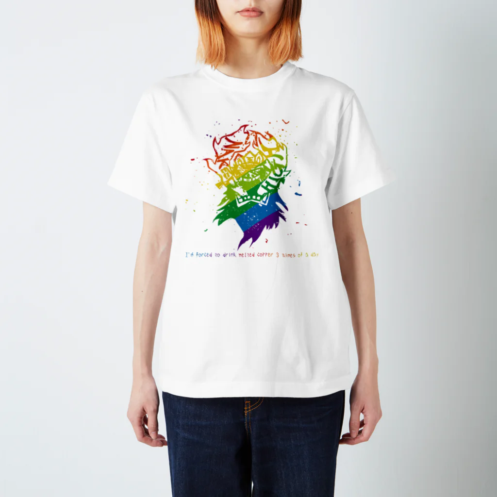 NakedHighのENMA RAINBOW T-shirts Regular Fit T-Shirt