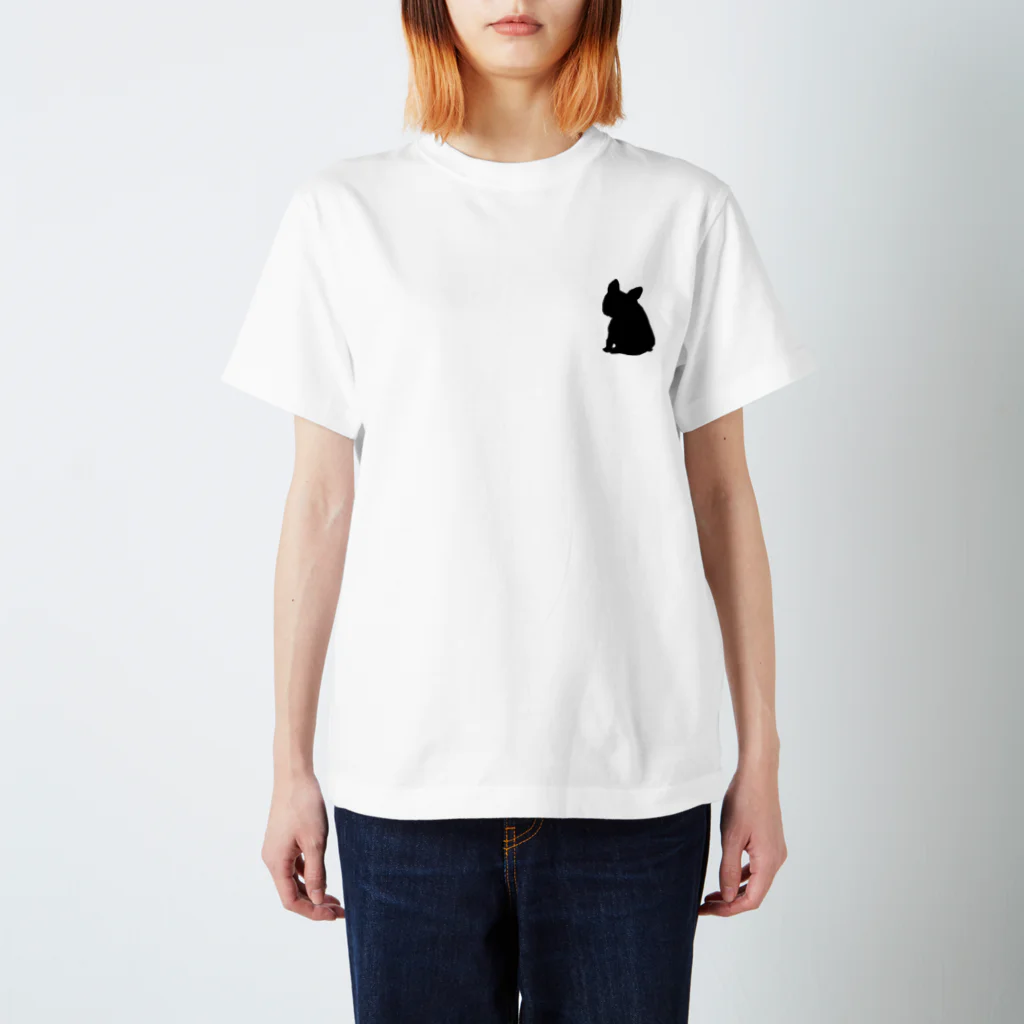 NO FRENCHIE NO LIFE♡のNO FRENCHIE NO LIFE♡ブヒロゴ Regular Fit T-Shirt