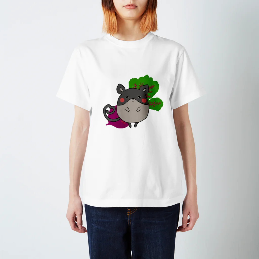 なちゅの小屋のデグーマウスのどんぐりくん Regular Fit T-Shirt