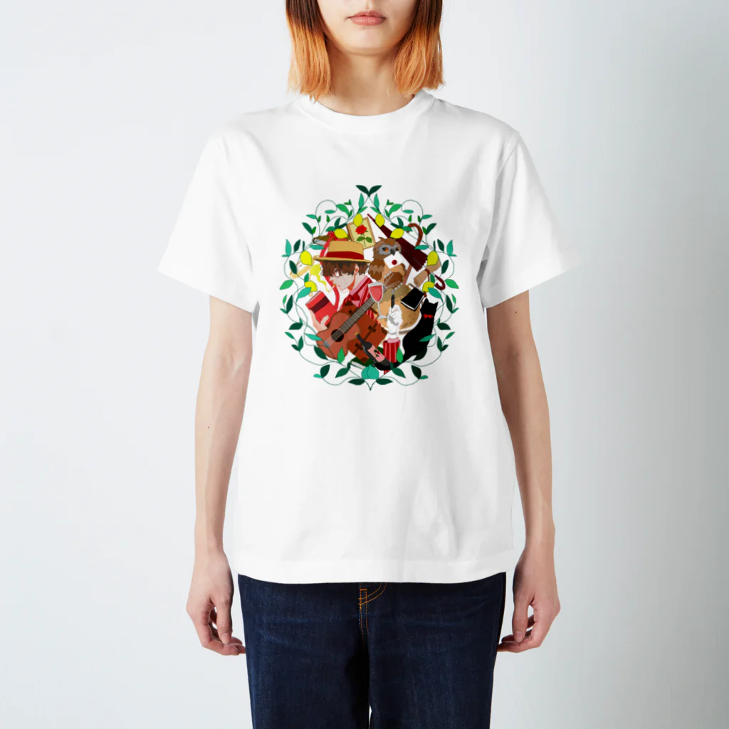 翠色の眼鏡のブリティッシュボーイ スタンダードTシャツ