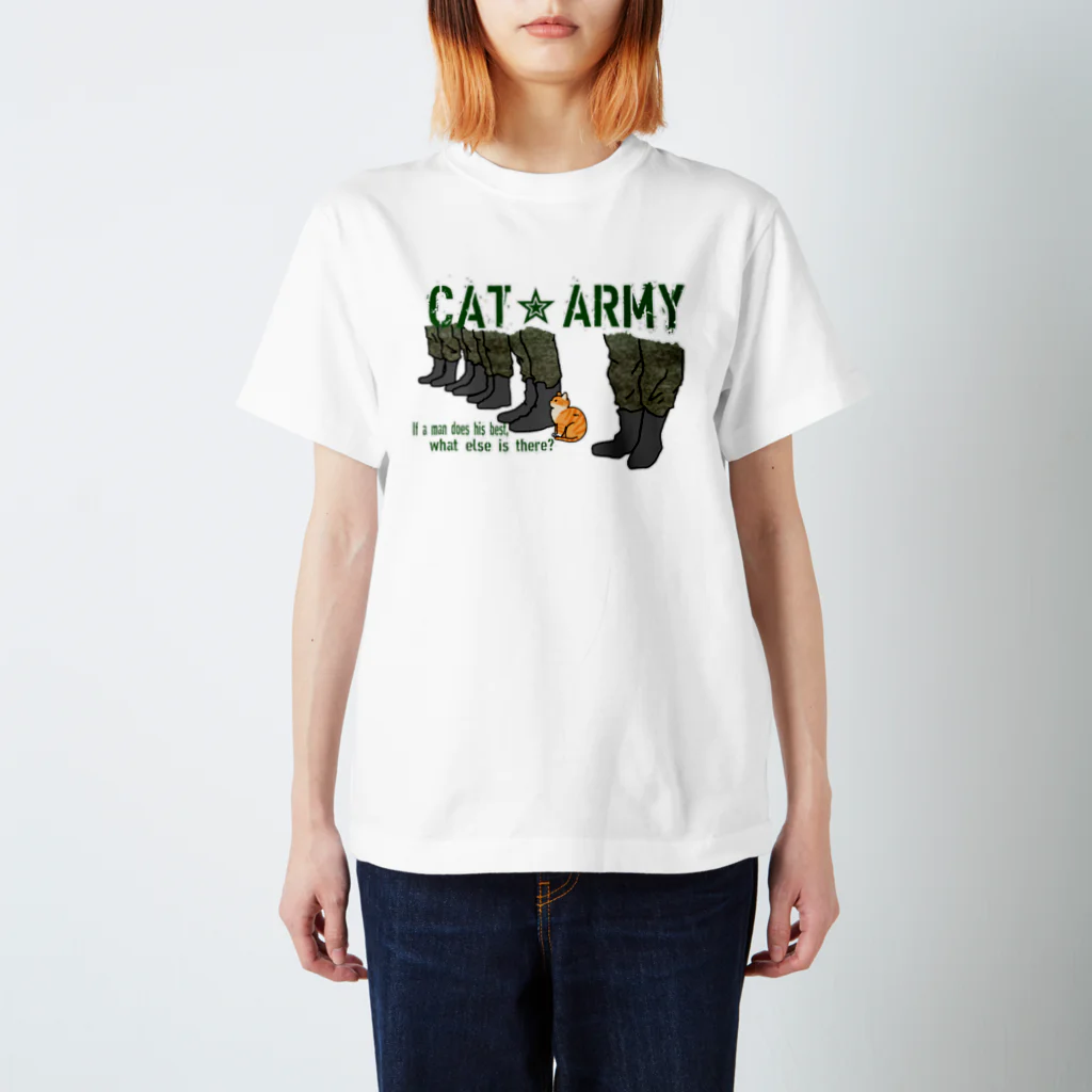 シロクマ商店の兵隊ネコ Regular Fit T-Shirt
