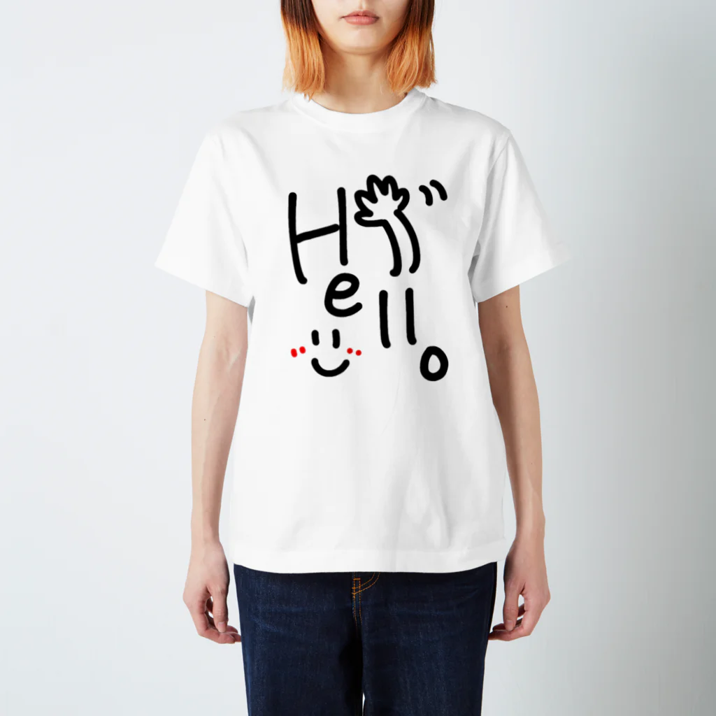 きゅーちゃんのグッズのHelloすまいる◟̑◞̑ Regular Fit T-Shirt