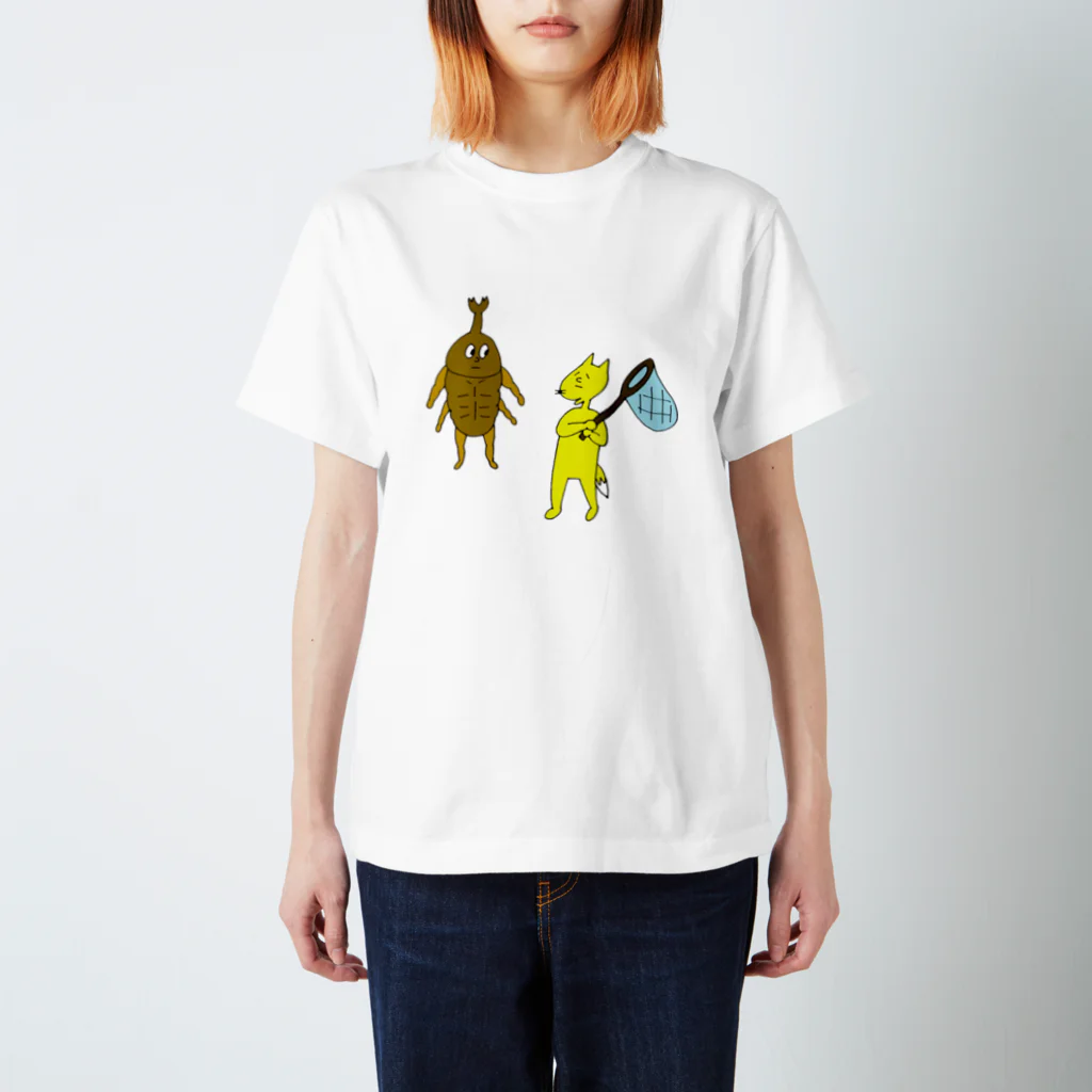 Sloping Shoulders Foxの捕れる気がしない スタンダードTシャツ