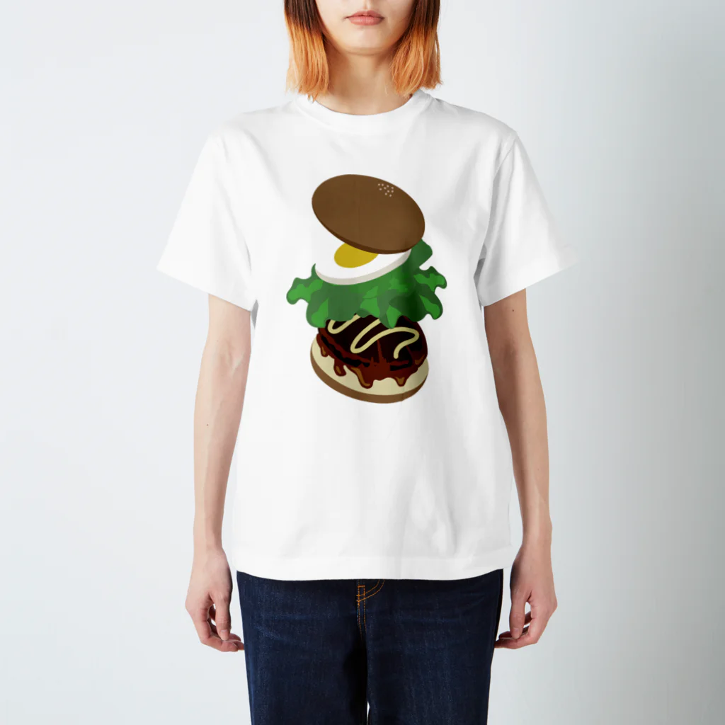 AWESOME HAMBURGERのてりたまバーガー スタンダードTシャツ